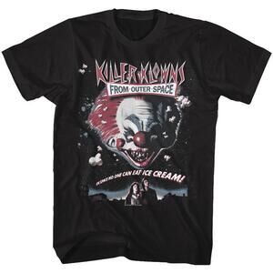 Killer Klowns From Outer Space Poster Black Adult T Shirt